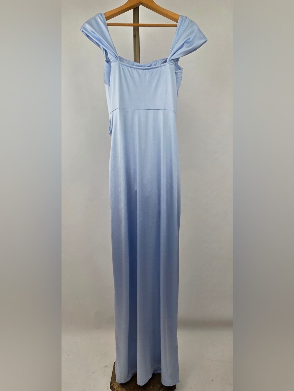 Popilush Women's Blue Shimmer Off The Shoulder Multi Wear Shapewear Dress Size L - Picture 11 of 14